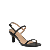 Miranda Sandal - Coal Black Rhinestone 3 Stiletto