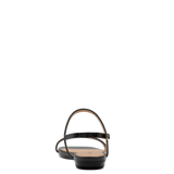 Miranda Sandal - Coal Black Rhinestone Flat