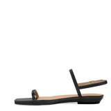 Miranda Sandal - Coal Black Rhinestone Flat