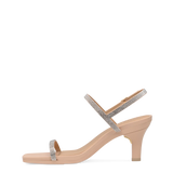 Miranda Sandal - Sand Rhinestone 3 Stiletto