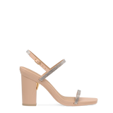 Miranda Sandal - Sand Rhinestone 4 Block