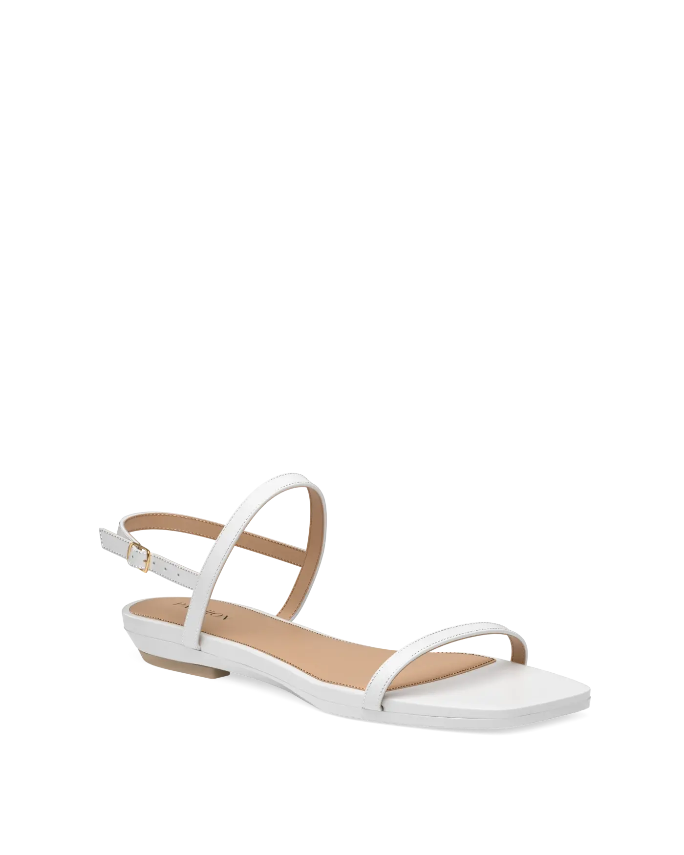 Miranda Sandal - White Leather 3 Stiletto