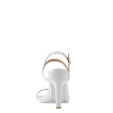 Miranda Sandal - White Leather 4 Stiletto
