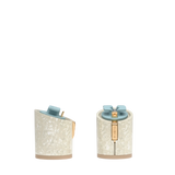 Cylinder Block Heel Kit 3 Mother of Pearl, 3-inch interchangeable cylinder block heel. Pashion convertible heels go from heel to flat and are customizable with interchangeable heel kits.