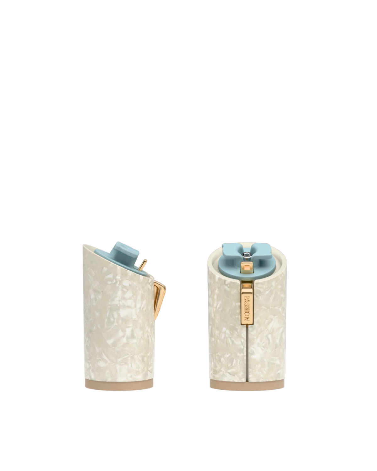 Cylinder Block Heel Kit 4 Mother of Pearl, 4-inch interchangeable cylinder block heel. Pashion convertible heels go from heel to flat and are customizable with interchangeable heel kits.