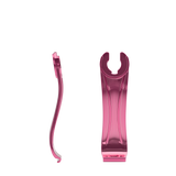 Stelo - Orchid Metallic, product view. Pashion convertible heels go from heel to flat and are customizable with interchangeable heel kits.