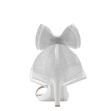 Ankle Bow White Tulle Clip