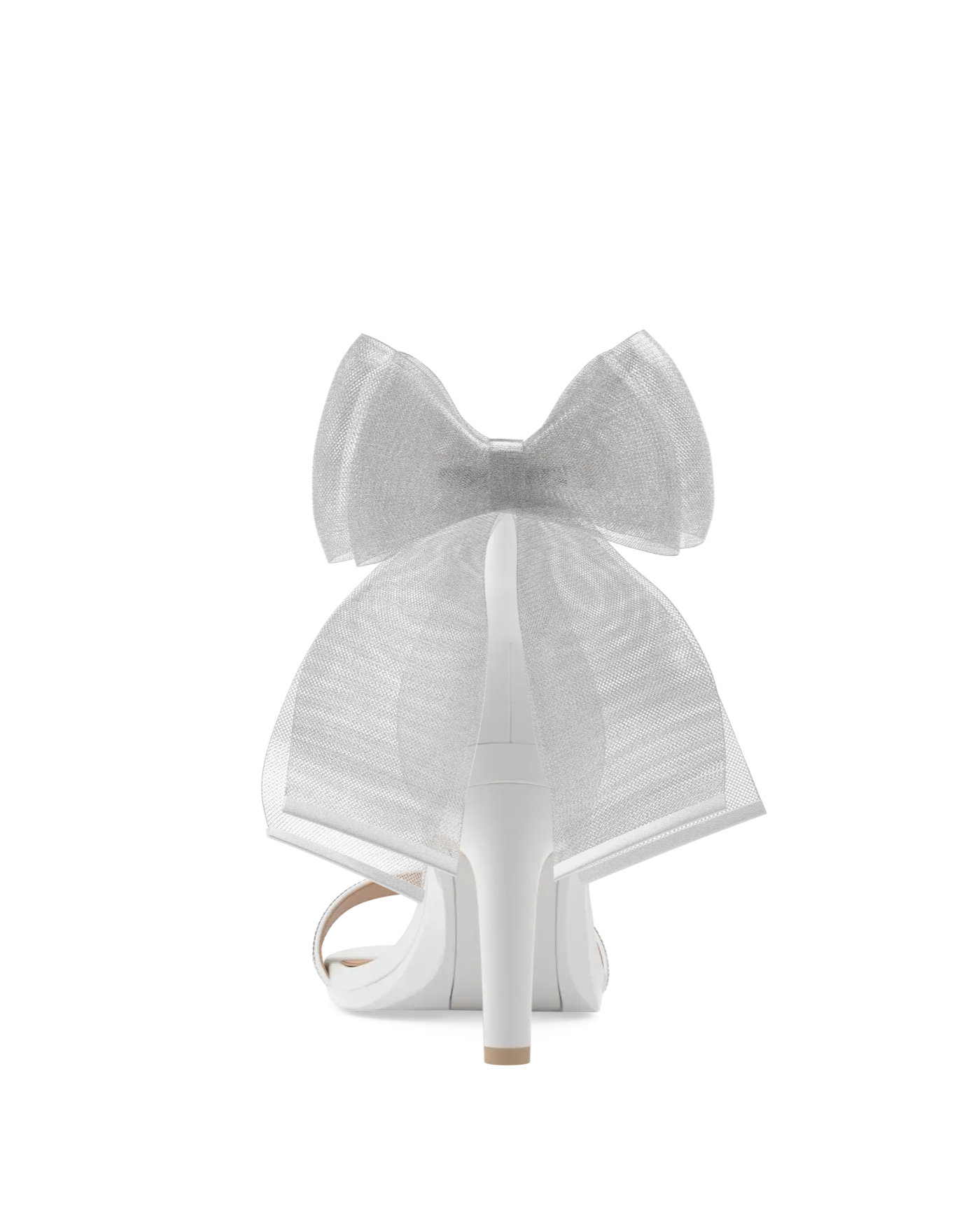 Ankle Bow White Tulle Clip