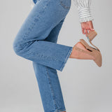 Audrey Buckle Slingback - Latte Leather 4 Block