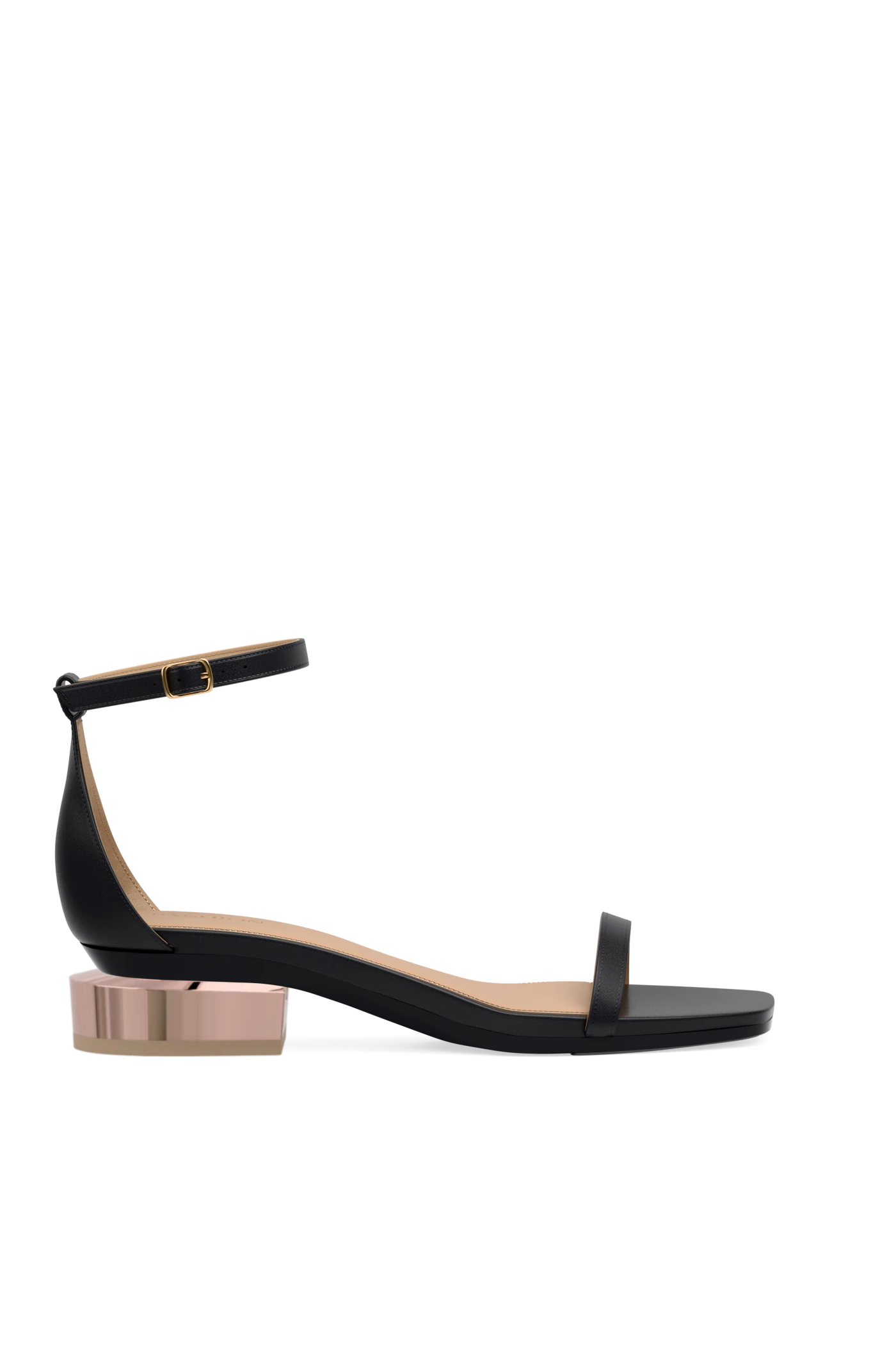 Flare Block Heel Kit 1.5 Rose Gold Metallic - FINAL SALE