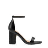 Coal Black Rhinestone Ankle Strap