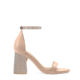 Sand Rhinestone Ankle Strap