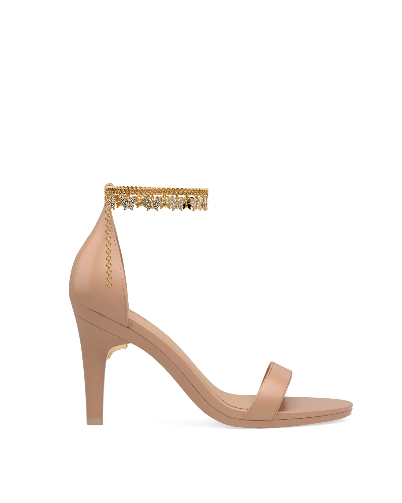 Rhinestone Butterfly Charm Gold Ankle Chain - Final Sale