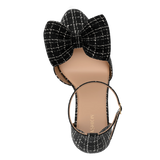 Coal Black Tweed Bow