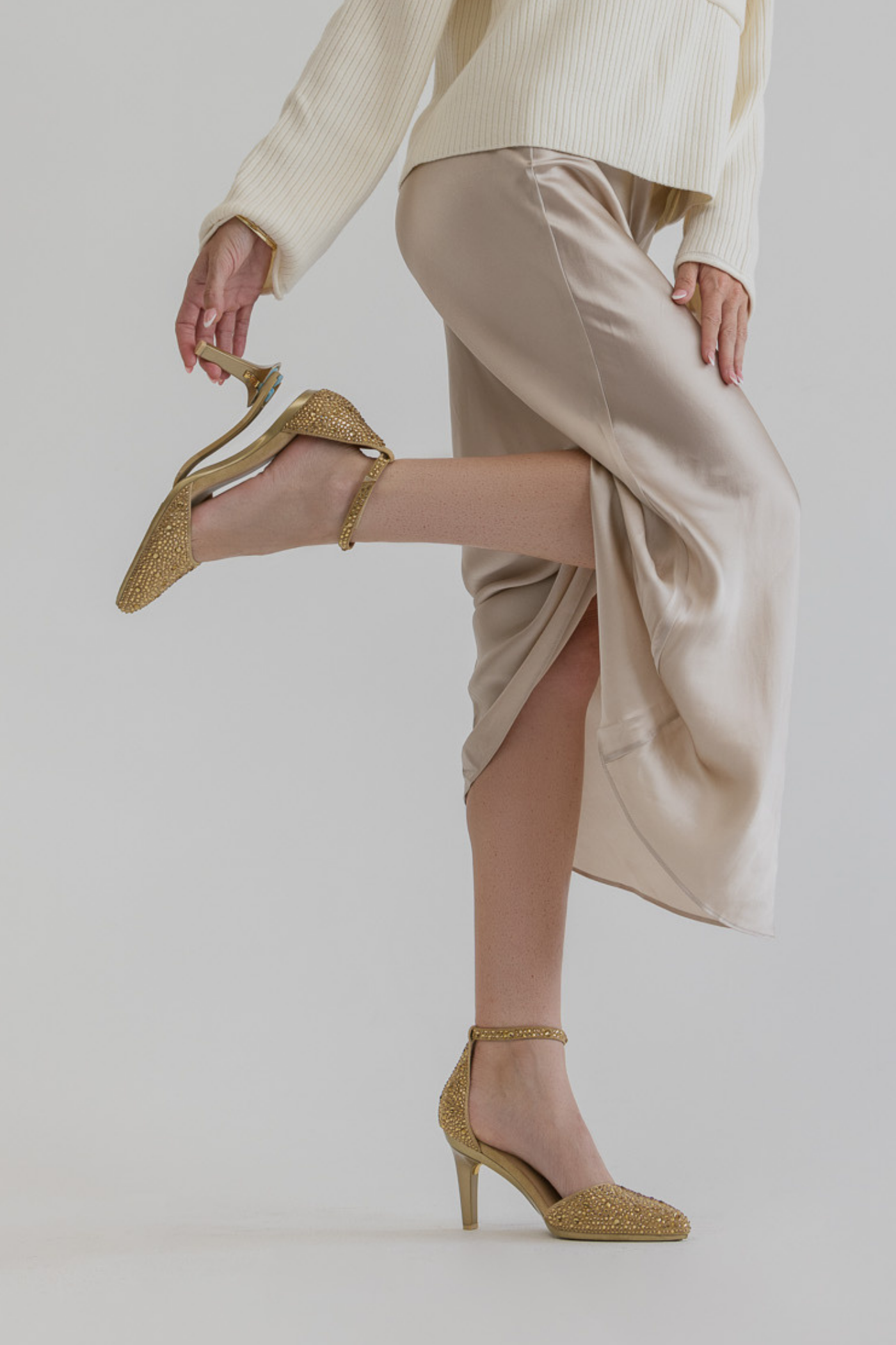 The D'Orsay - Gold Mixed Rhinestone