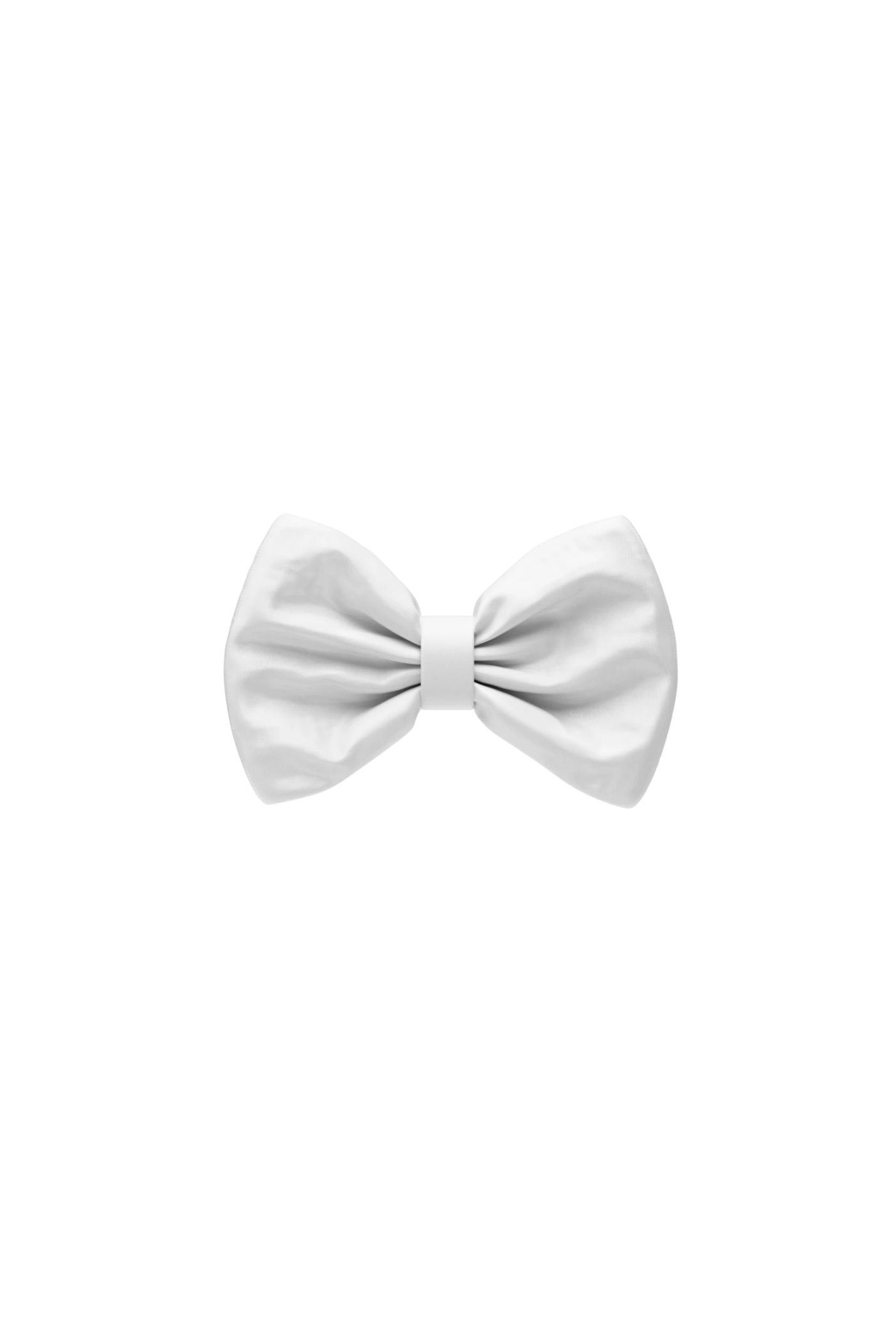 Mini Bow White Satin Toe Clip