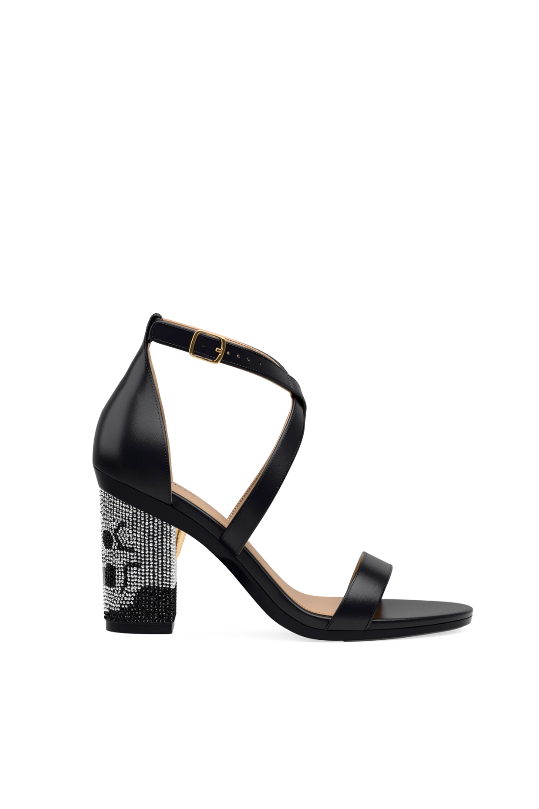 Block Heel Kit 4 Skull Rhinestone