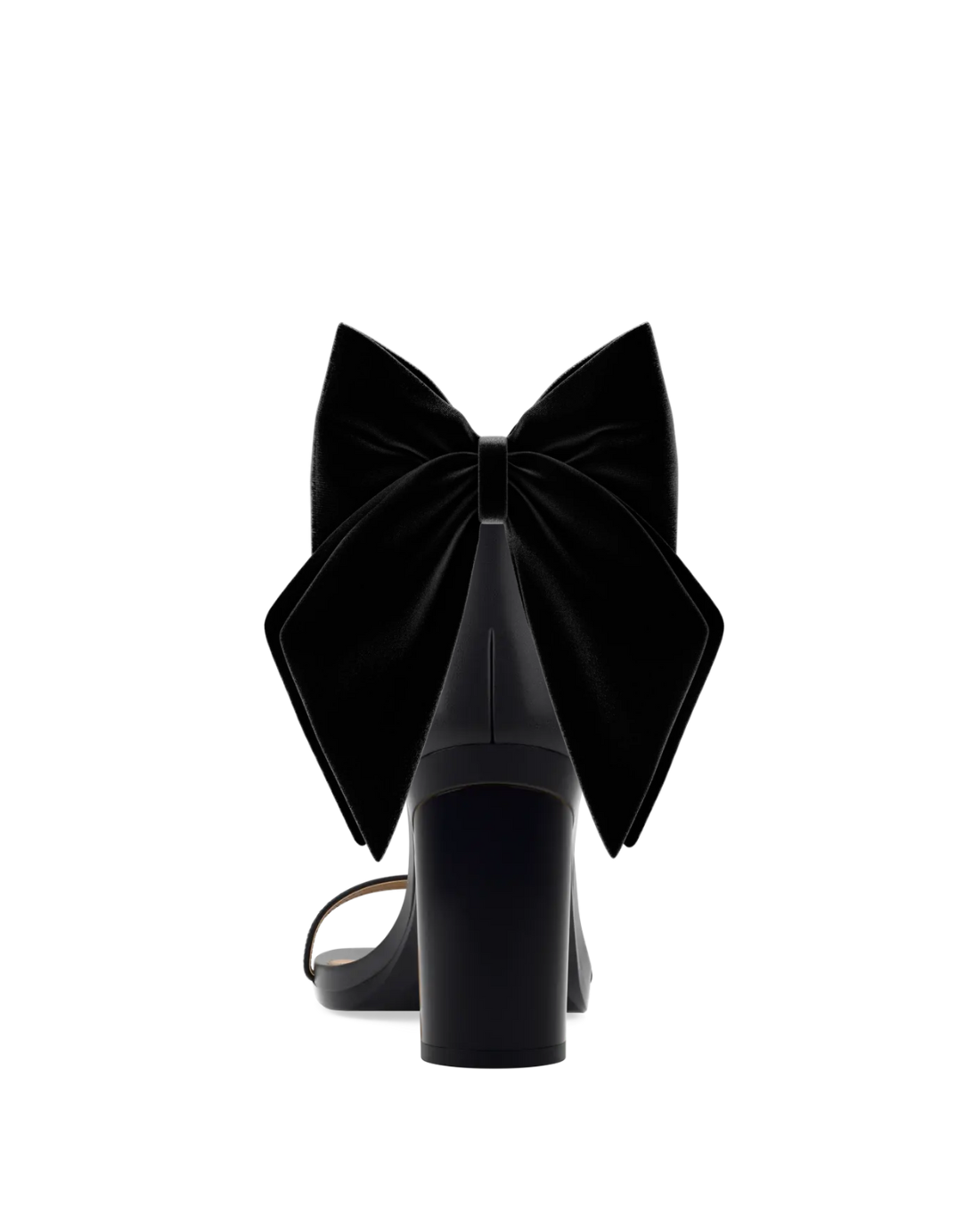 Ankle Bow Coal Black Velvet Clip