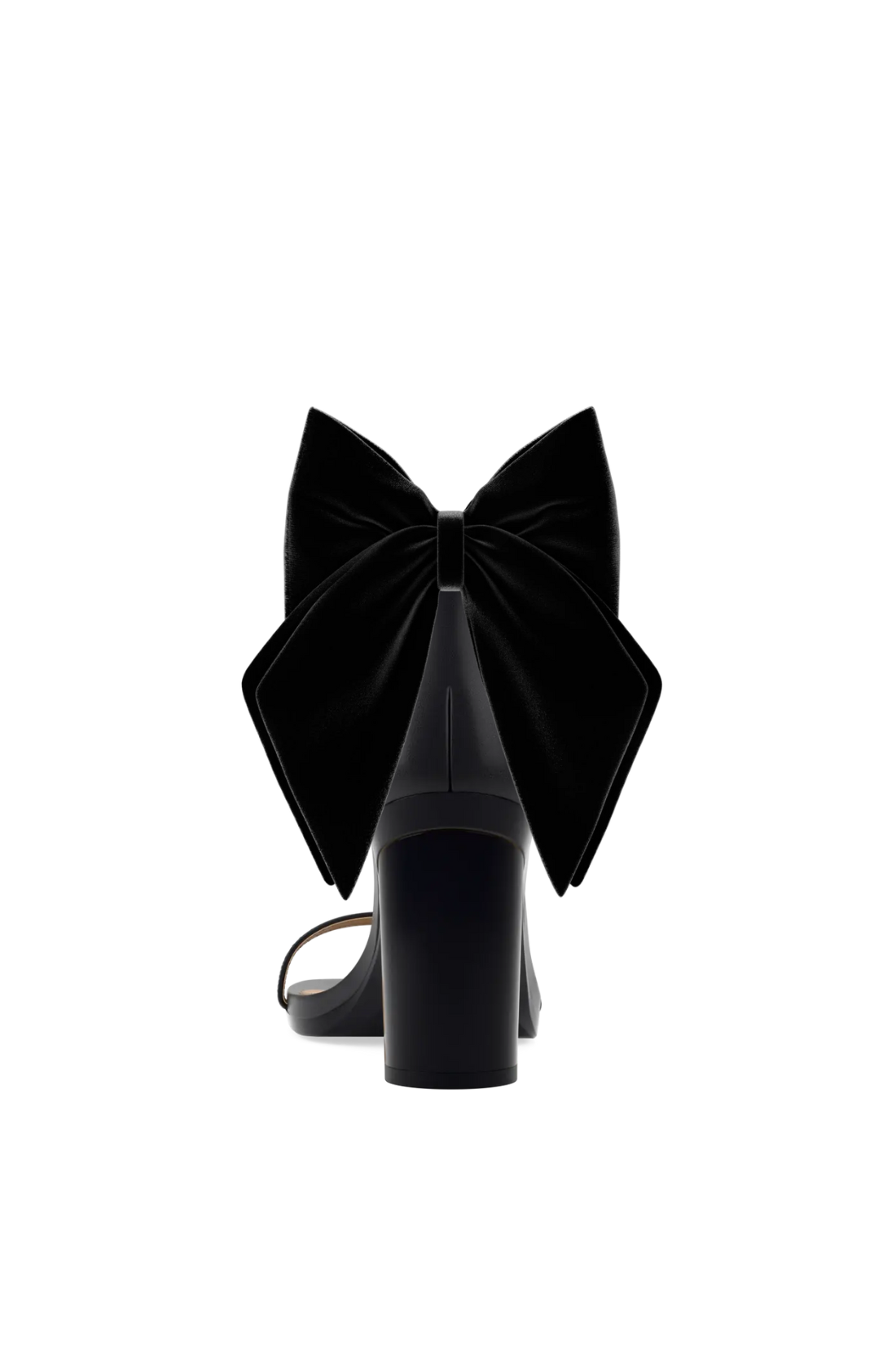 Bow Coal Velvet Clip