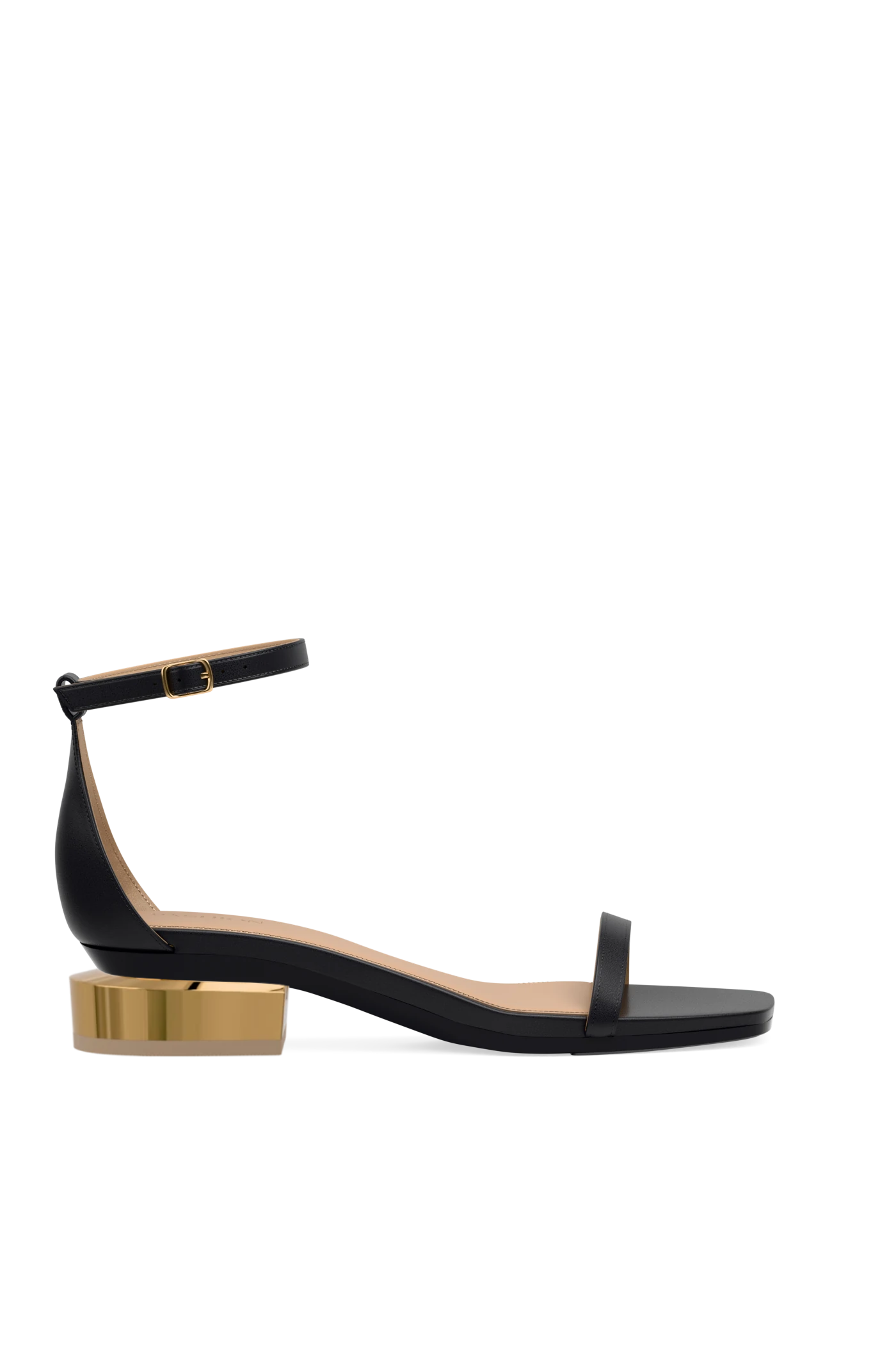 Flare Block Heel Kit 1.5 Gold Metallic - FINAL SALE