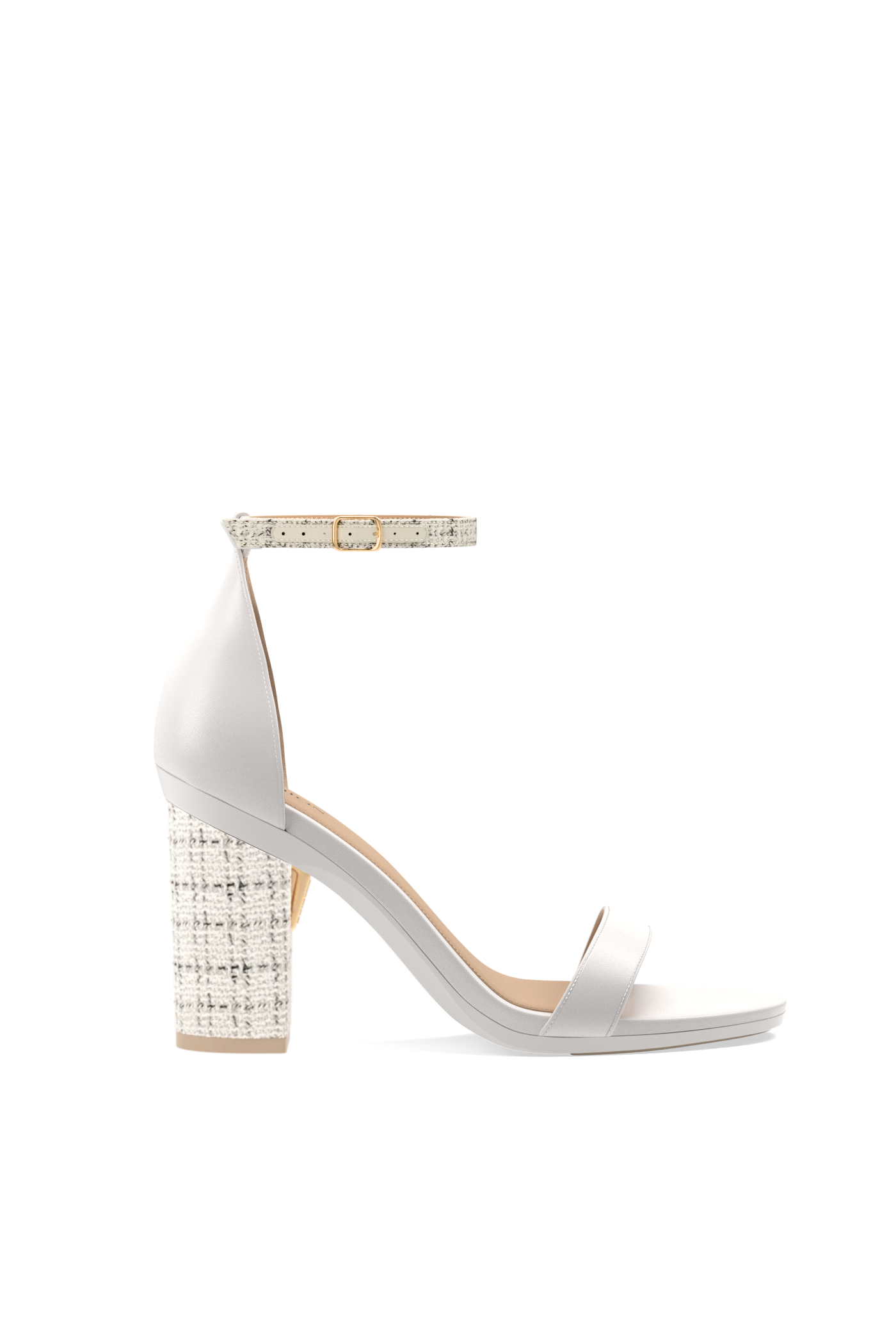 Bone Tweed Ankle Strap