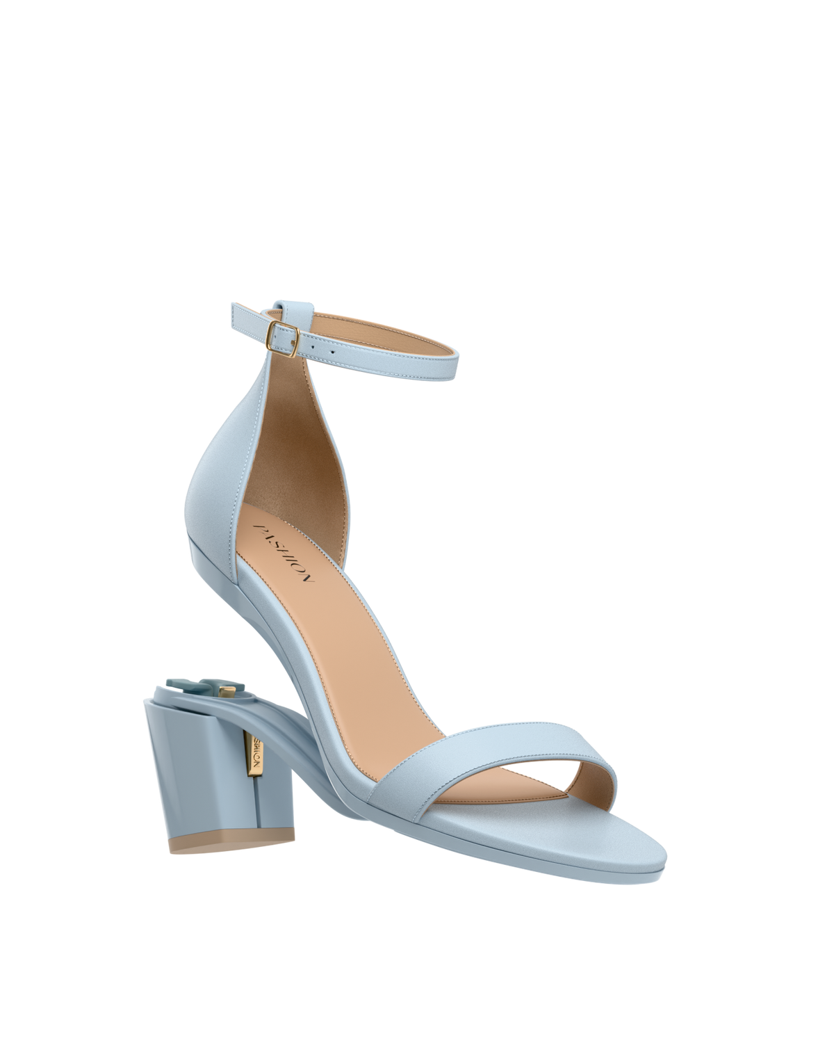 The Pashionista - Baby Blue Leather 3 Block