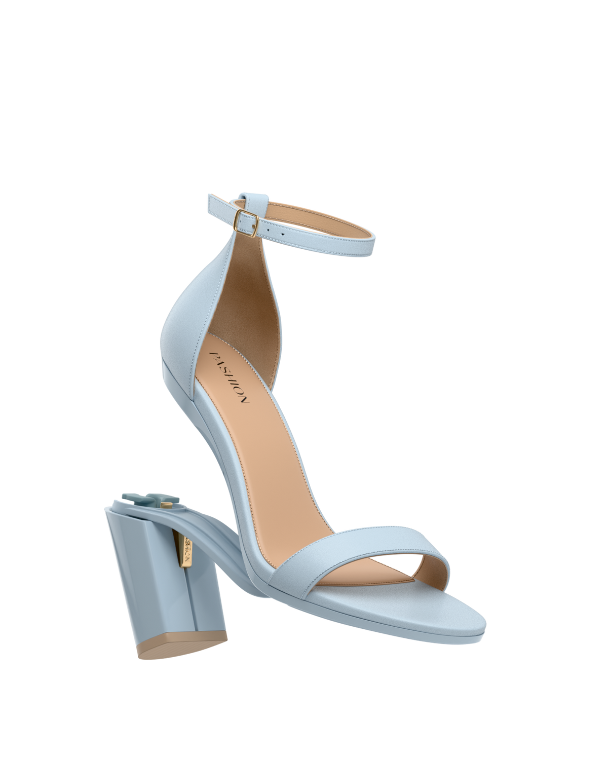 The Pashionista - Baby Blue Leather 4 Block