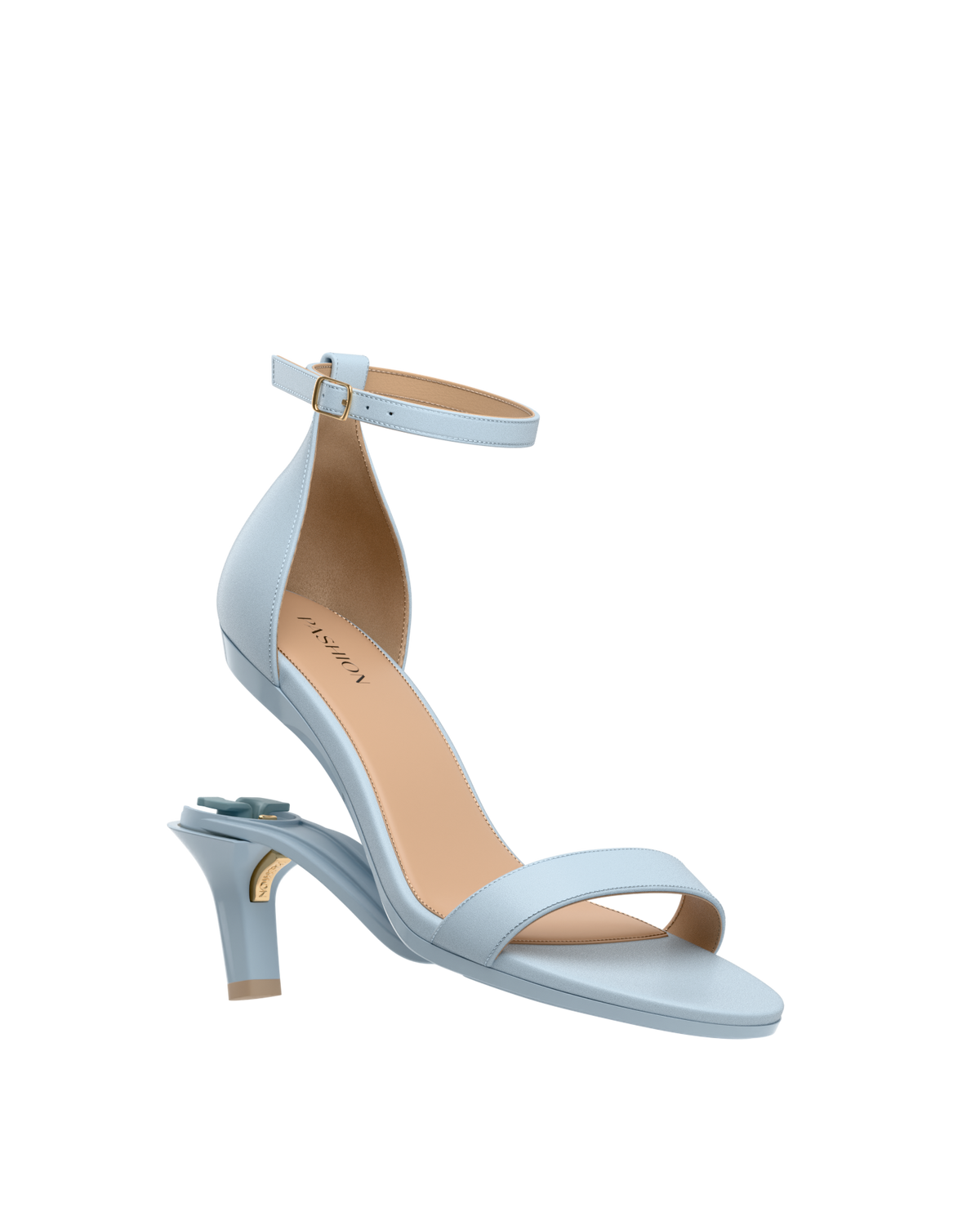The Pashionista - Baby Blue Leather 3 Stiletto