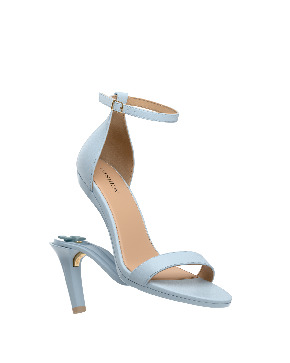 The Pashionista - Baby Blue Leather 4 Stiletto