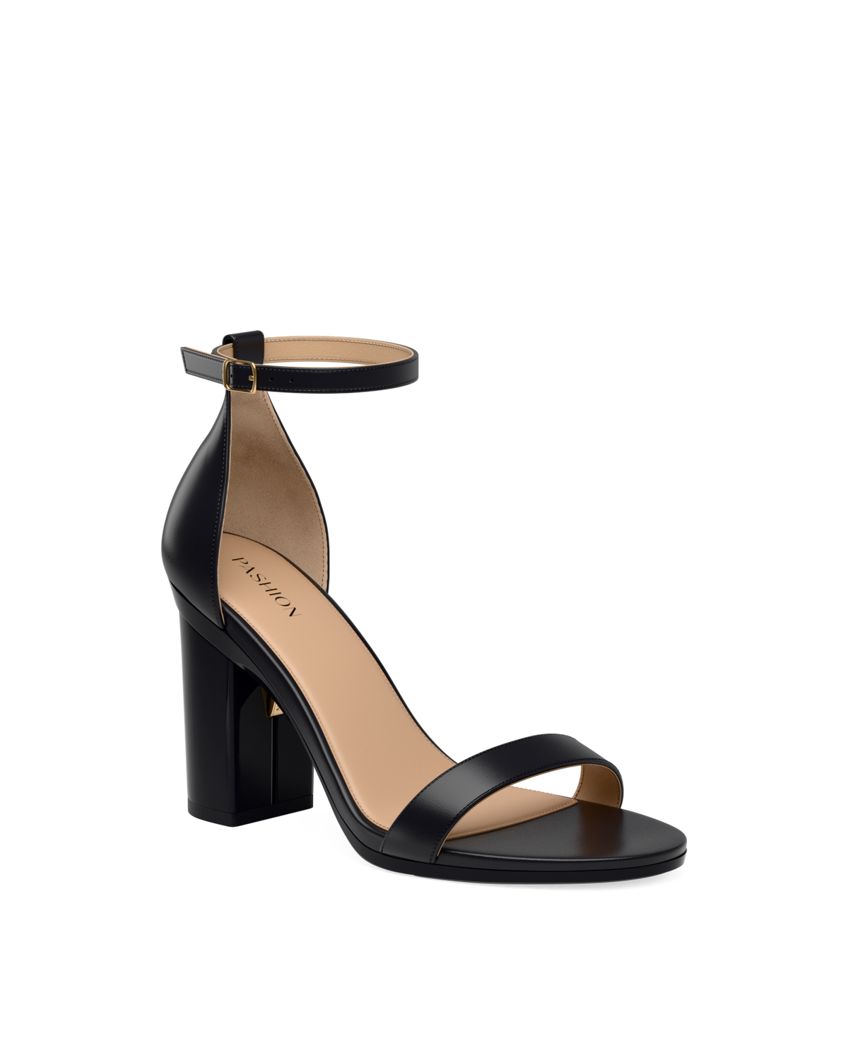 The Pashionista - Coal Black Leather + Block Heel Kit 4 Coal Black