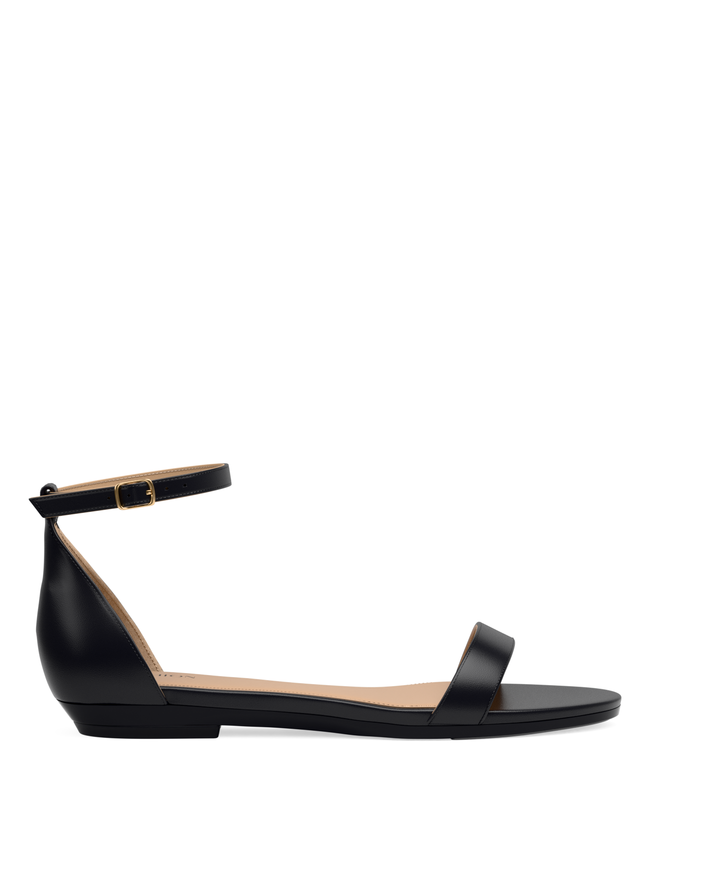 Haley Sandal - Coal Black Leather