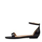 Haley Sandal - Coal Black Leather