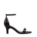 Haley Sandal - Coal Black Leather + Stiletto Heel Kit 3 Coal Black