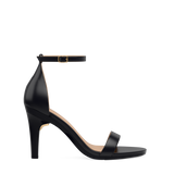 Haley Sandal - Coal Black Leather + Stiletto Heel Kit 4 Coal Black