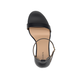 Haley Sandal - Coal Black Leather + Stiletto Heel Kit 3 Coal Black