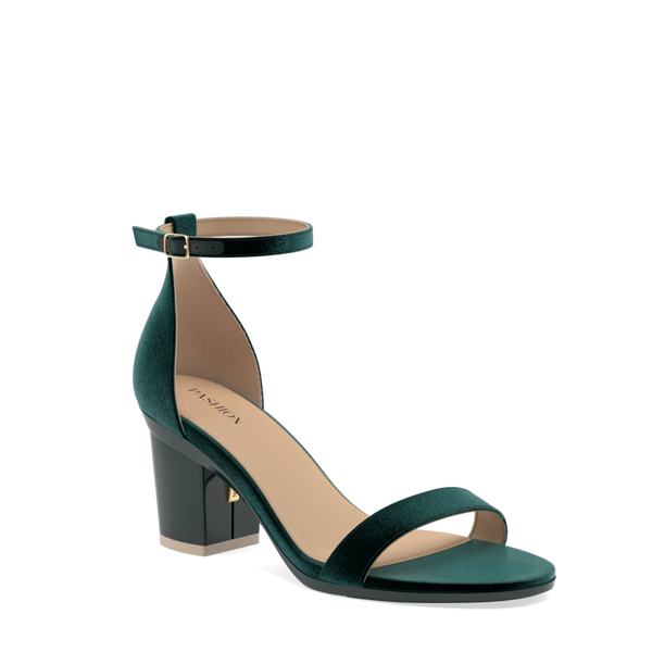ASOS DESIGN Speak Out pointed mid-heels in forest green | ASOS