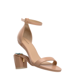 Haley Sandal - Latte Leather 3 Block
