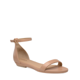 Haley Sandal - Latte Leather Flat