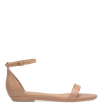 Haley Sandal - Latte Leather Flat