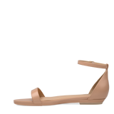 Haley Sandal - Latte Leather Flat