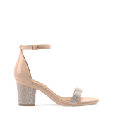 Haley Sandal - Sand Patent Rhinestone + Block Heel Kit 3 Sand Rhinestone