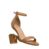 Haley Sandal - Whiskey Leather 3 Block - FINAL SALE