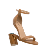 Haley Sandal - Whiskey Leather 4 Block - FINAL SALE