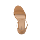 Haley Sandal - Whiskey Leather 3 Block - FINAL SALE