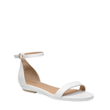 Haley Sandal - White Leather + Block Heel Kit 3 White