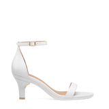 Haley Sandal - White Leather + Stiletto Heel Kit 3 White