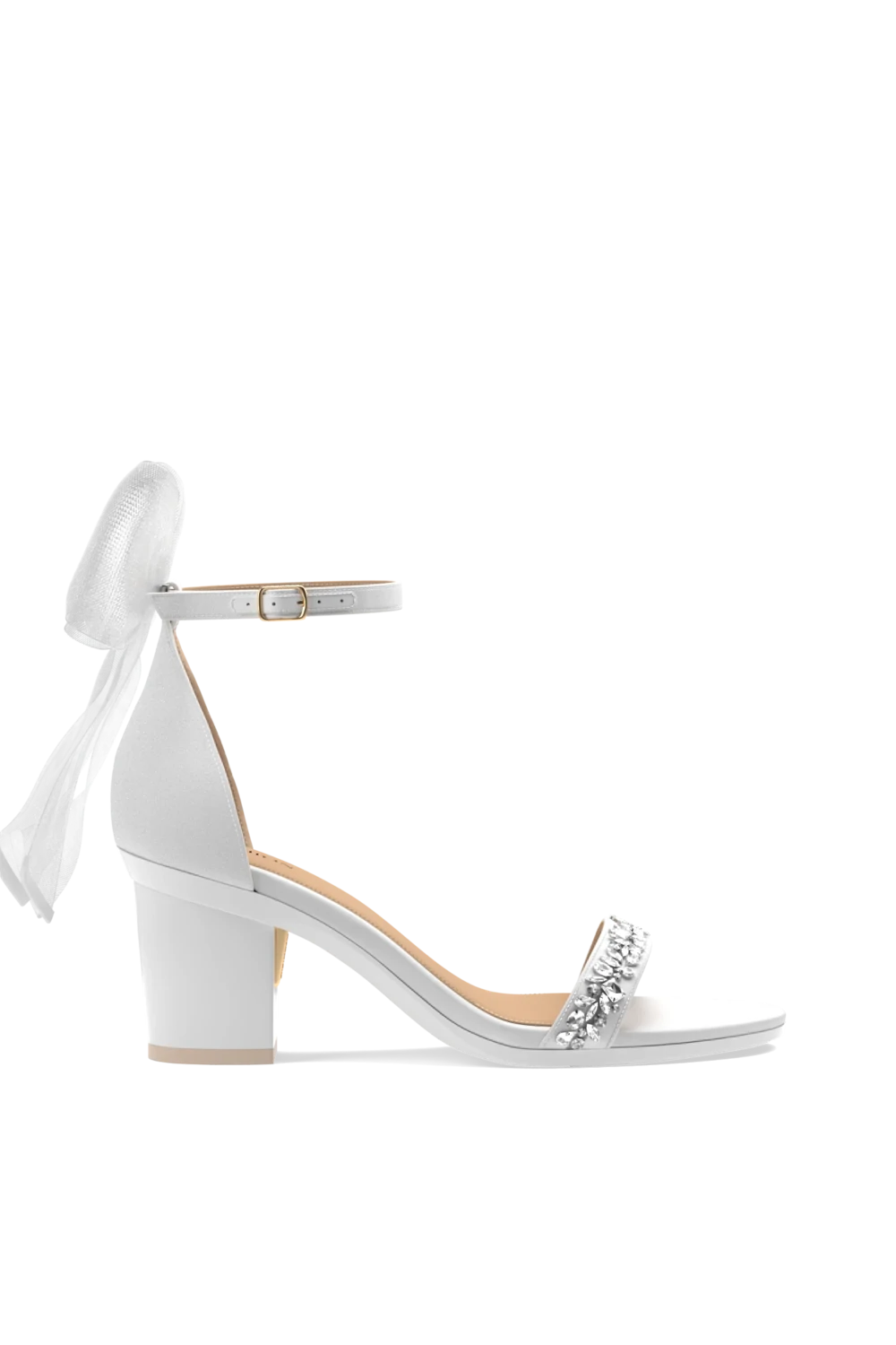 The Pashionista - White Crystal Bow + Block Heel Kit 3 White