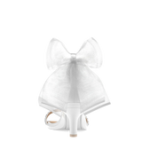 Haley Sandal - White Crystal Bow + Stiletto Heel Kit 3 White