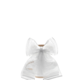 Haley Sandal - White Crystal Bow