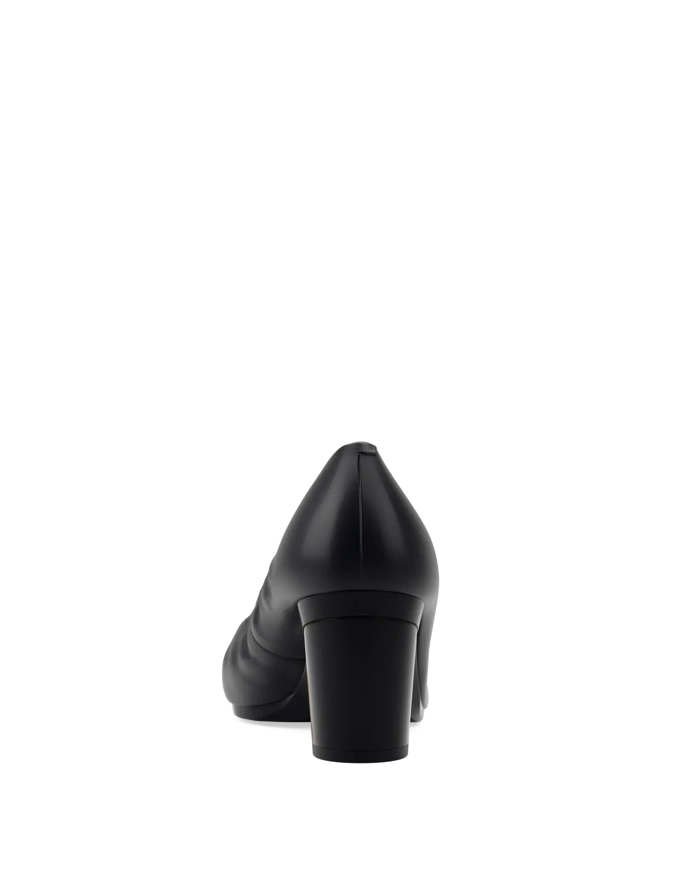 Phoebe Pump - Coal Black Leather 3 Block